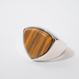 Shield Stone Ring  (tiger-eye) 【Silver925】