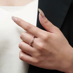 Shiny Twin Ring (Pink Gold)【Silver925】.