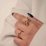Sharp Ring (Gold) 【Silver925】