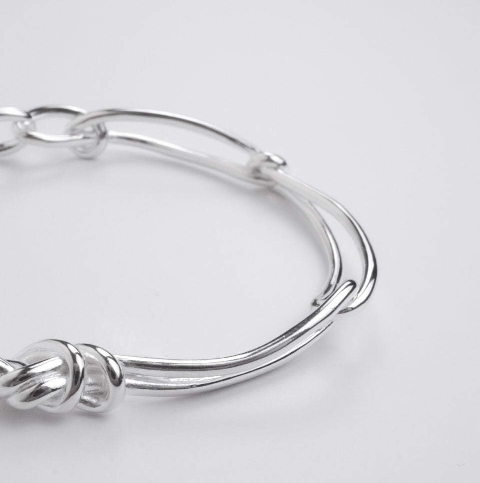Knot Chain Bracelet 【Silver925】.
