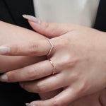 Shiny Twin Ring (Pink Gold)【Silver925】.