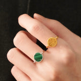 2Way Pedal Ring (Gold) 【Silver925】