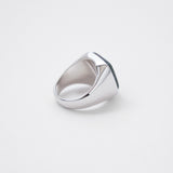 Square Stone Ring (larvikite) 【Silver925】