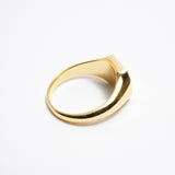 Square Signet Ring (Gold)【Silver925】