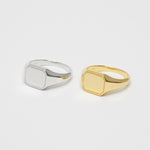 Square Signet Ring【Silver925】.