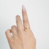 Shiny Twin Ring (Gold)【Silver925】.