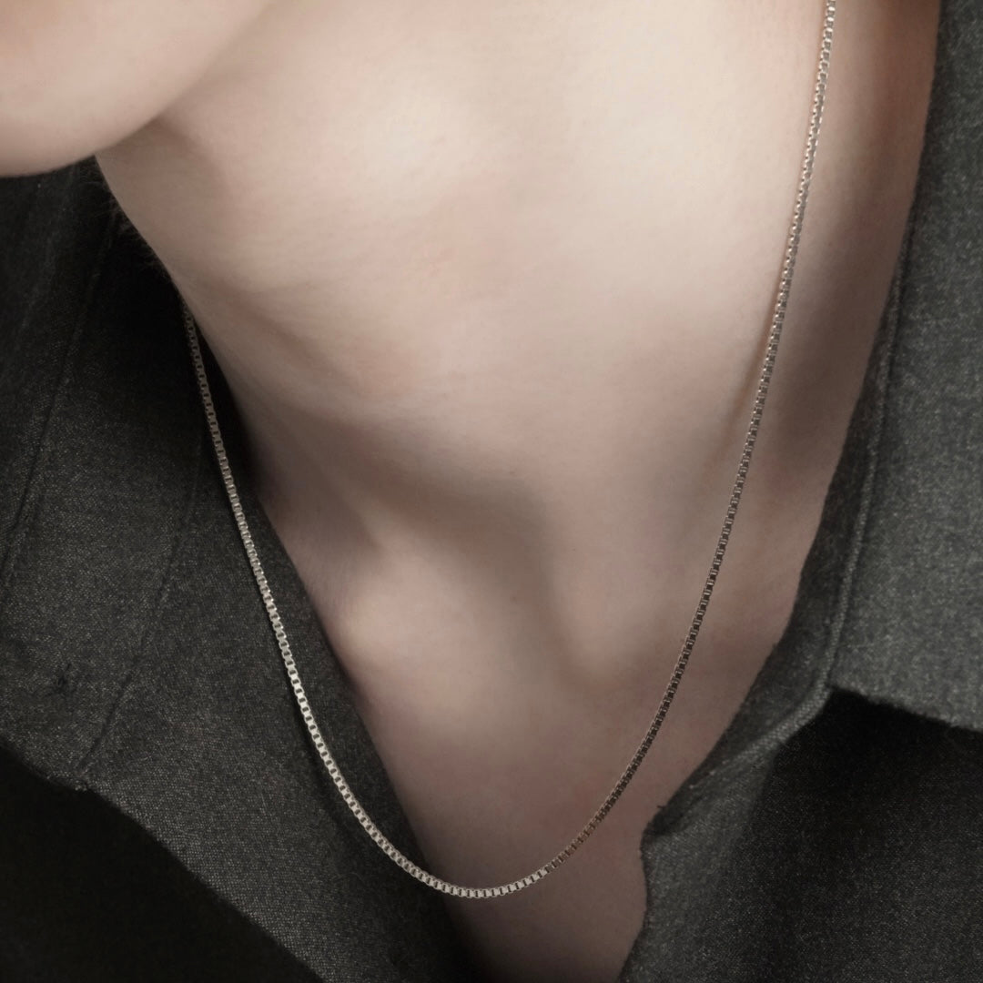 Box chain Necklace 【Silver925】.