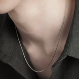 Box chain Necklace 【Silver925】.