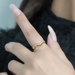 Shiny Twin Ring (Gold)【Silver925】.