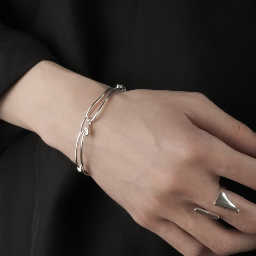 Knot Chain Bracelet 【Silver925】.
