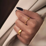 Volume Plain Ring (Gold) 【Silver925】