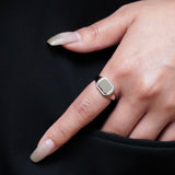 Square Signet Ring【Silver925】.