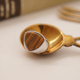 Shield Stone Ring  (tiger-eye) 【Silver925】