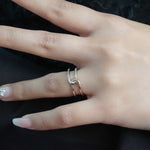 Shiny Double Ring (Pink Gold)【Silver925】.