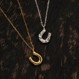 Horseshoe Necklace(Gold) 【Silver925】