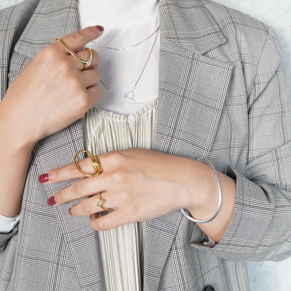 Irregular Bangle 【Silver925】.
