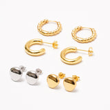 Hoop Pierce (Gold) 【Silver925】