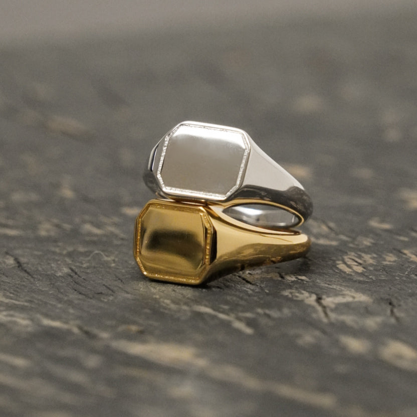 Square Signet Ring【Silver925】.