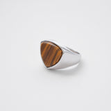 Shield Stone Ring  (tiger-eye) 【Silver925】