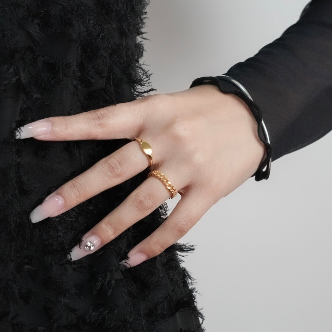Narrow Circle Ring(Gold)【Silver925】.