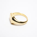 Square Signet Ring (Gold)【Silver925】
