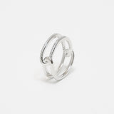 Shiny Double Ring【Silver925】