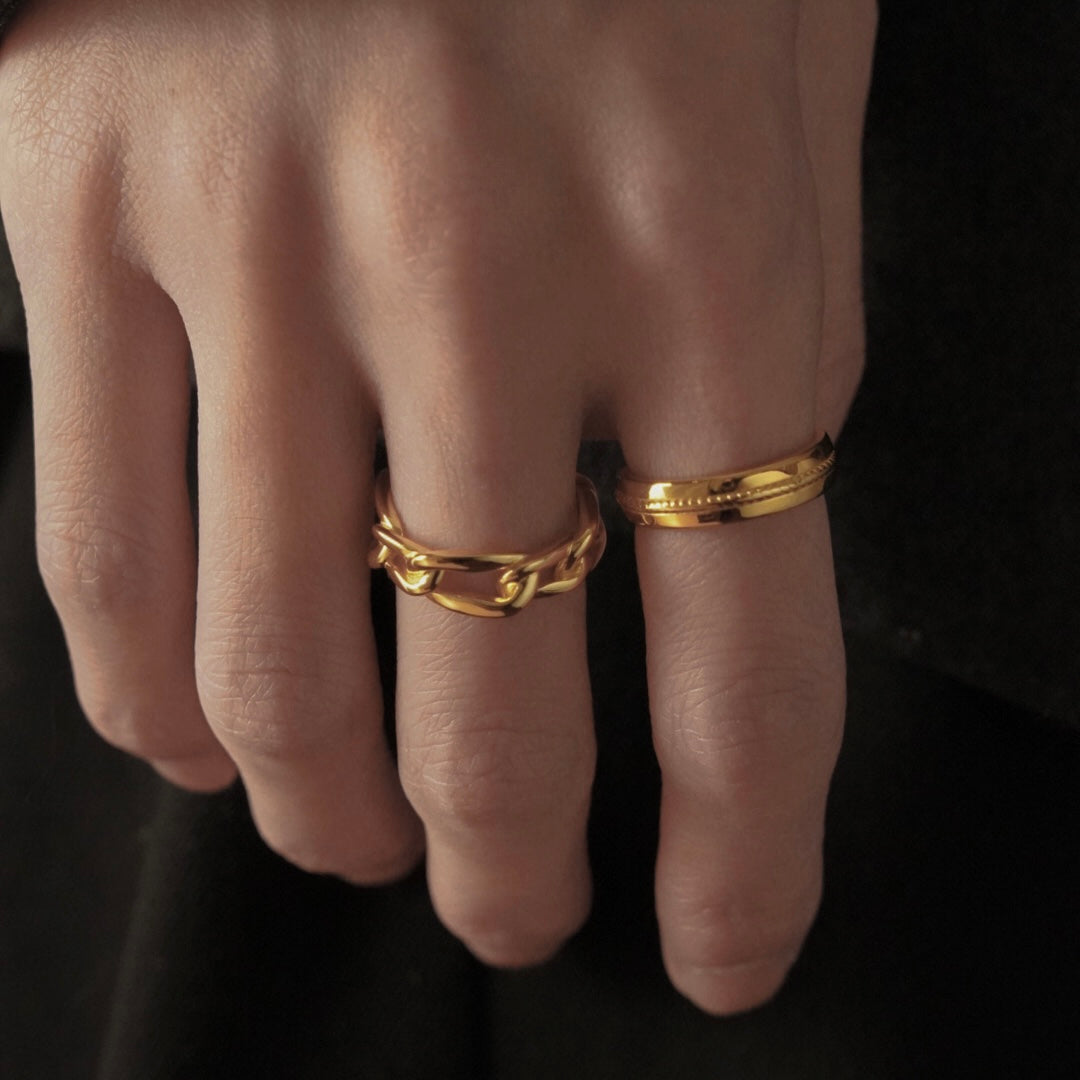 Chain Ring(Gold) 【Silver925】.