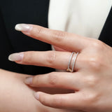Shiny Double Ring (Gold)【Silver925】.