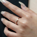 Shiny Twin Ring (Pink Gold)【Silver925】.