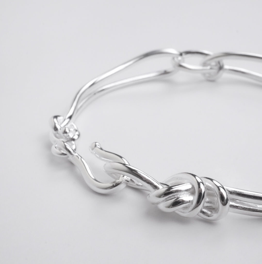 Knot Chain Bracelet 【Silver925】.