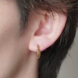 Twisted Pierce (Gold)【Silver925】