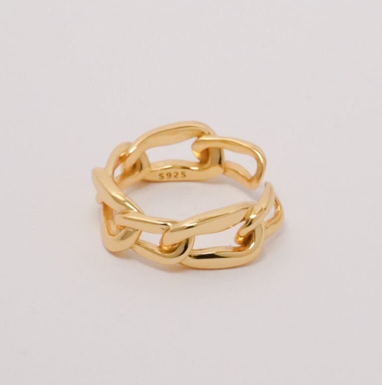 Chain Ring(Gold) 【Silver925】.