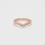 Shiny Twin Ring (Pink Gold)【Silver925】.