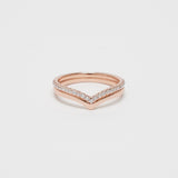 Shiny Twin Ring (Pink Gold)【Silver925】.