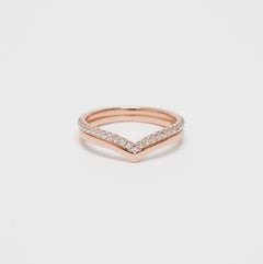Shiny Twin Ring (Pink Gold)【Silver925】.
