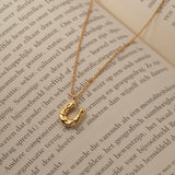 Horseshoe Necklace(Gold) 【Silver925】