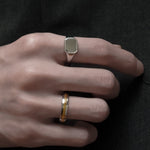 Square Signet Ring【Silver925】.