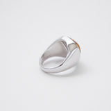 Shield Stone Ring  (tiger-eye) 【Silver925】