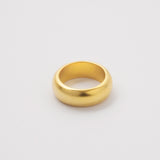 Volume Plain Ring (Gold) 【Silver925】