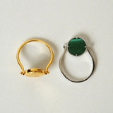 2Way Pedal Ring (Gold) 【Silver925】