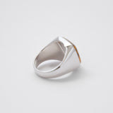 Square Stone Ring  (tiger-eye) 【Silver925】