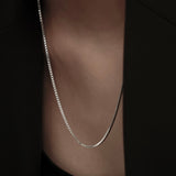 Box chain Necklace 【Silver925】