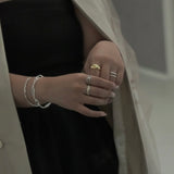 Shiny Double Ring【Silver925】