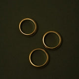 Volume Plain Ring (Gold) 【Silver925】