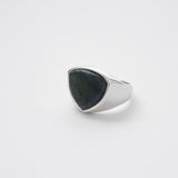 Shield Stone Ring (larvikite) 【Silver925】