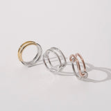 Shiny Double Ring【Silver925】
