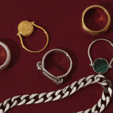 2Way Pedal Ring (Gold) 【Silver925】