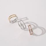 Shiny Double Ring【Silver925】