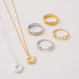 Horseshoe Necklace(Gold) 【Silver925】
