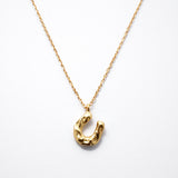 Horseshoe Necklace(Gold) 【Silver925】